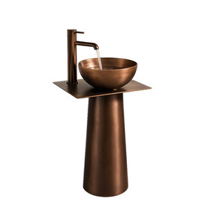 Évier extérieur autoportant en acier inoxydable 304 avec panneau intégré, cuve en forme de vasque et égouttoir pour lavage des mains - Product Image 1