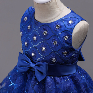 Vestido de Princesa con Volantes y Encaje para Niñas, Diseño OEM al por Mayor 2026, Vestido Formal con Lazo para Recital de Piano y Concursos - Product Image 3