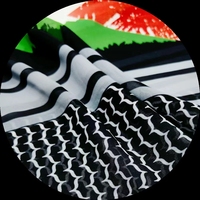 Vente en gros – Nouveauté 2025 – Foulard Keffiyeh en mousseline pour femme, sur mesure, avec coutures soignées, hijab long imprimé, écharpe drapeau palestinien pour femme