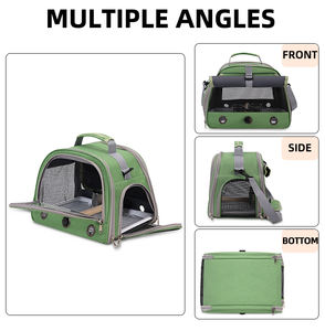 Çıkarılabilir ahşap <span class=keywords><strong>stand</strong></span>ı sopa ve uzun omuz askısı kuş kafesleri çanta ile kuş seyahat taşıyıcısı hafif nefes papağan kafes - Product Image 5