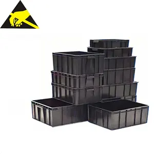 Electronic Component Storage Esd Tray Plastic Esd Pcb Tray ESD Corrugated Carton Antistatic Box PVC Black Bin