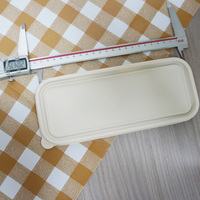 Contenant alimentaire jetable en amidon de maïs, compatible micro-ondes, écologique, biodégradable, compostable, avec couvercle, pour plats à emporter, déjeuner, mariage, fête