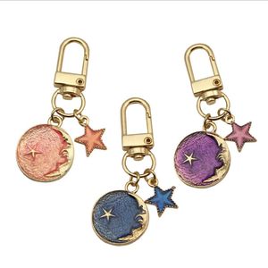 Porte-clés en métal et en émail souple, personnalisé, porte-clé étoile, lune, pendentif, de sac, breloque, à faire soi-même, bijoux, bracelets, accessoires, 50 pièces - Product Image 2