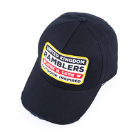 Fabricant Qianzun Casquette de baseball avec étiquette tissée personnalisée Casquette de baseball en coton à bord incurvé