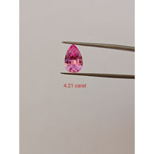 Zafiro Rosa Cultivado en Laboratorio, Forma de Pera, Gema Suelta, Piedra de Calidad Premium para Joyería, Hecho a Mano - Product Image 2