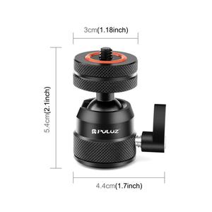 Adattatore per treppiede PULUZ in lega di alluminio con mini testa a sfera, attacco a slitta fredda e vite da 1/4, doppio uso - Product Image 2