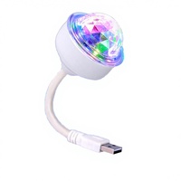 Lumière LED DMX512 IP20 en PVC durable à changement de couleur, type boule de cristal, avec chargeur USB pour effets de scène