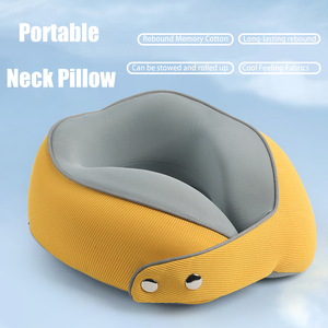 Hot Selling Foldable <b>U</b>-<b>shaped</b> Knitted Memory Foam Travel Neck <b>Pillow</b>-Portable Lightweight Removable & Washable Customizable Size - Product Image 6