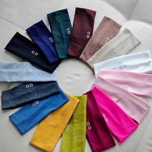 Bestseller Europäisch-Amerikanischer Stil Einfarbiges Breites Elastisches Yoga-Sport-Stirnband Baumwollgestricktes Schweißband für Outdoor-Aktivitäten - Product Image 1