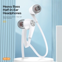 Écouteurs filaires classiques en silicone souple de 3,5 mm, avec embouts flexibles, basses profondes, intra-auriculaires, vente en gros