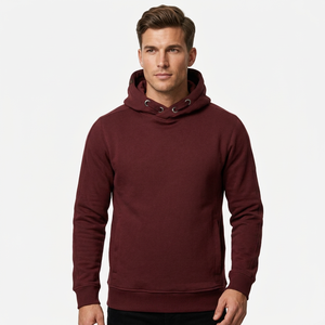 Fournisseur de choix : Sweat à capuche oversize de luxe, couleur unie, décontracté, personnalisé, en molleton épais 460 g/m², style Hip Hop pour le streetwear - Product Image 2