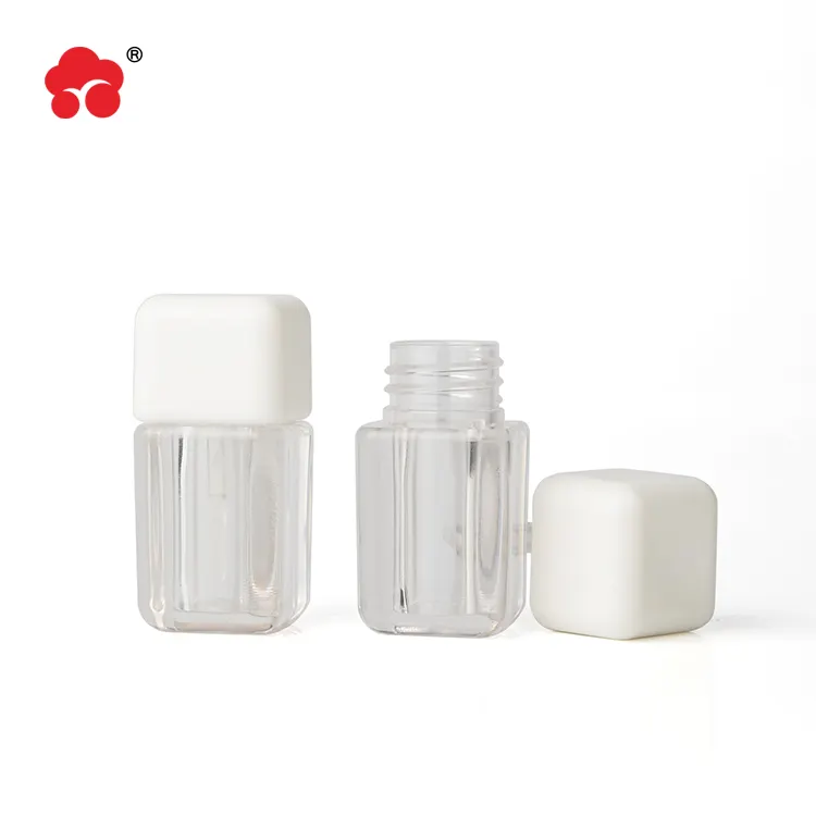 Mini Ronde Hoek Vierkante Lip Glazuur Buis/Kleine Capaciteit Hand Gevoel Lip Kleur Buis Plastic Shell Verpakking Materiaal