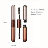 HUIHO-Tubes de mascara pour eye-liner à lèvres, ronds et roses vides, avec pinceau, conteneurs de brillant à lèvres