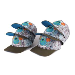 Cappellino da Baseball con logo personalizzato di stampa a sublimazione classico di alta qualità con tappi Snapback a tesa curva - Product Image 2