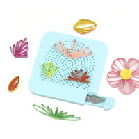 Outil d'enroulement à la main de nouveau Style pour disque d'enroulement Quilling en papier avec boîte de rangement pour épingles pour fabriquer des bandes de papier