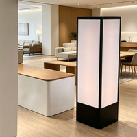 Boîte lumineuse publicitaire verticale en aluminium décorative rectangulaire à LED, installation facile