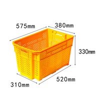 Caisse en plastique durable recyclable en PP, maille emboîtable, empilable, stockage agricole, panier de retournement, conteneur