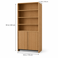 Armoire à vin haute en bois avec portes cannelées et étagères ouvertes, meuble de rangement et présentoir à vin pour salle à manger, cuisine, maison