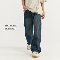 INFLATION Streetwear Vente en gros Jeans classiques à moustache de chat Effet moustache Denim Pantalons pour hommes Jeans en denim personnalisés pour hommes
