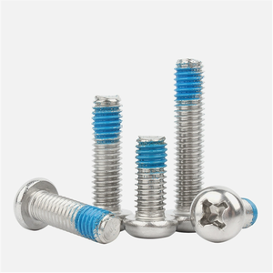 M2 M3 M4 M6 M8 M10 M12 DIN7985 Black Pre Applied Adhesive Bolt Nylon Patch Nylok Blue Patch <b>Lock</b> Machine Screw - Product Image 4