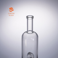 Bouteille en verre transparente gravée de 700 ml, personnalisée OEM, motif Dragon Spirit, idéale pour le gin, la vodka, le brandy, le whisky