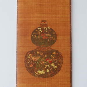 Retro Style Hanging Curtain With Gourd Painting Bamboo Design Wall Mount Decor For Tea Room And Study - Product Image 4
