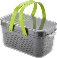 Hachoir à légumes et fruits multifonction 22 en 1, coupe-légumes et râpe manuels avec bac de rangement pour la préparation culinaire