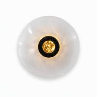 Lampe murale LED ronde en aluminium gravé à effet soleil radieux, artistique et luxueuse, pour salon, chambre, hall d'entrée, galerie, décoration
