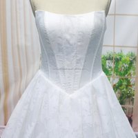 Nouvelle arrivée, robe de mariée élégante et moderne de luxe, sans bretelles, à lacets, style princesse, robe longue jusqu'au sol