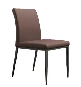 Modern Simple Dining Chair with Metal Legs Sturdy and Durable Dining Room Chair