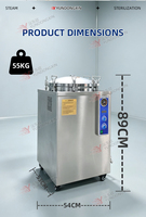 Stérilisateur à vapeur de laboratoire pour récipients d'échantillons et bouteilles de sauce, conception à ouverture par le haut, machine de désinfection pour usines de boissons, d'aliments et de cosmétiques