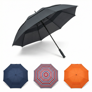 Big Size Double Layers Windproof Advertising Gifts Strong Fiberglass Frame <b>Automatic</b> Open Custom Design Golf <b>Umbrella</b> With Logo - Product Image 2
