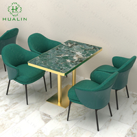 Table à manger en pierre frittée de haute qualité HUALIN, table à manger en marbre, tables et chaises pour hôtel et café