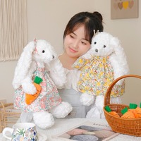 Adorables peluches de lapin de dessin animé, poupées personnalisées pour bébés et enfants, jouets pour l'heure du coucher, super douces, rembourrées en coton PP, écologiques, en vente