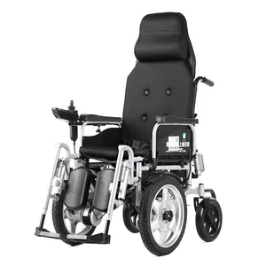 残疾人折叠斜躺电动轮椅，长工作距离用户友好电动无效椅