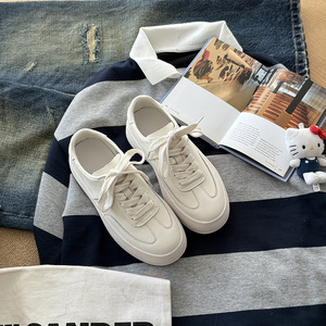 Zapatillas Deportivas Blancas con Plataforma para Mujer, Primavera/Otoño 2026, Versátiles, Casuales, para Patinar, para Damas de Baja Estatura - Product Image 3