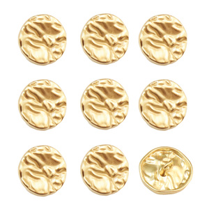 Hot Bán Tùy Chỉnh Thân Thiện Với Môi Kim Loại Thùng Mạ Vòng Nút Quần Áo Quần Áo Trang Trí Kẽm Hợp Kim Vàng Nút - Product Image 1