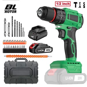 Taladro de impacto inalámbrico de 20V con motor sin escobillas, destornillador variable, portabrocas metálico de 13mm, OEM personalizable, envío directo EE. UU. CD-20HZZ-13 Co - Product Image 5