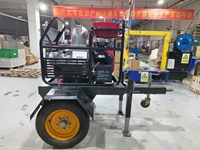 Remorque de démarrage à rappel 8 pouces à haut débit Pompe à essence pour eau propre Moteur à essence GX690 Pompe à eau en fonte Pompe à eau au propane 22 ch