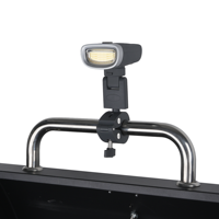 Lampe de barbecue LED COB ultra-lumineuse rechargeable 4000K blanc chaud étanche rotation 360° portable avec anneau de suspension pour