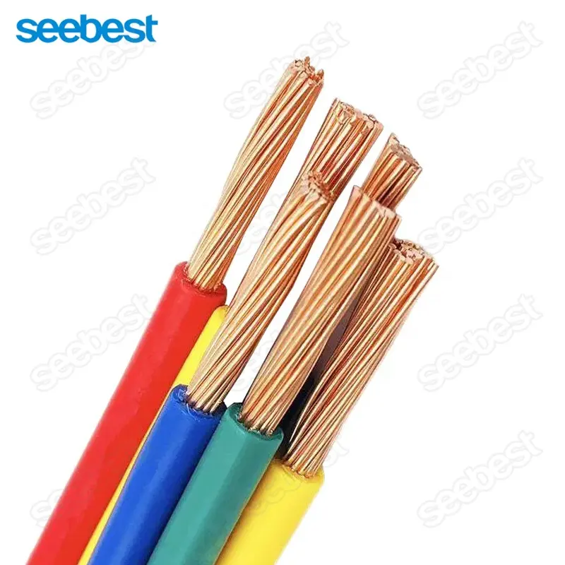 Seebest Factory Wholesale 100% Pure Copper Wire copper Wire Price Cable H07V-K PVC Solid Insulated Wire 100 Meter/roll 450/750V