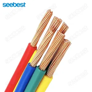 Seebest Factory Wholesale 100% Pure Copper Wire Copper Wire Price Cable H07V-K PVC Solid Insulated Wire 100 Meter/roll 450/750V