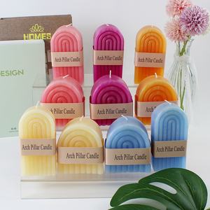 Décoration de mariage et de scène de luxe avec pilier parfumé à la cire de soja bougies en forme de bâton arqué - Product Image 6