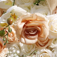 Vente en gros de fleurs artificielles pour mariage, panneau mural enroulable de fleurs, toile de fond murale de 8 pieds x 8 pieds, mur de roses pour décoration