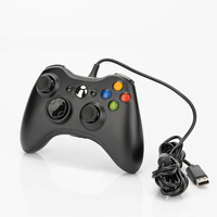Manette de jeu filaire USB pour PC et Xbox 360 avec moteur de vibration double, en ABS+PC - Emballage de vente au détail