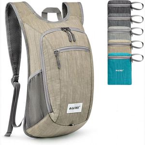 Échantillon gratuit disponible en stock, sac de courses pliable, sac à dos pliable en nylon personnalisé, réutilisable, avec cordon de serrage. - Product Image 5