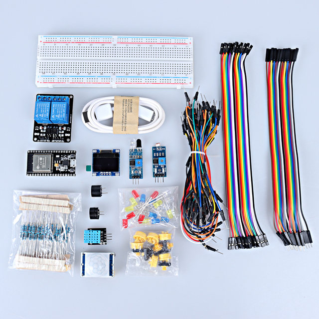 Tscinbuny Factory DIY IoT ESP32 ESP-32S Wi-Fi IoT Kit STEM C/C++ Programming Development Boards Tutorial