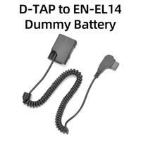 Kabel Daya Coupler DC KingMa D-Tap ke Baterai Dummy EN-EL14 Kompatibel dengan ENEL14 untuk Nikon D3300 D3100 P7000 P7100