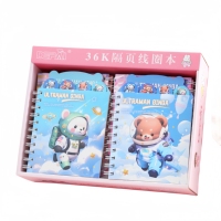 Cuaderno UL traman, lindo dibujo animado, estudiante, tarea, nota, ejercicio, Bloc de notas, oso astronauta, libro de cuentas de mano portátil