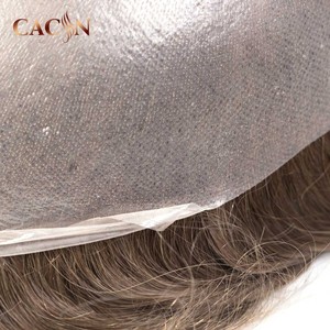 Toupet de cheveux crus Super Skin 0.08mm postiche pour hommes avec perruques de cheveux bruts de haute qualité pour hommes toupet - Product Image 4